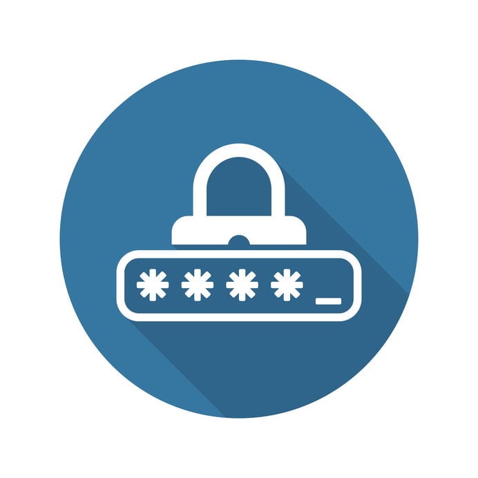 Password Protection Icon. Flat Design. Password Protection Icon. Flat Design. Business Concept Isolated Illustration.
